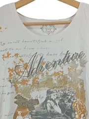 Vorschaubild 3 von Damen T-Shirt Adventure Print Gr. 44 XXL Weiß Romantisch