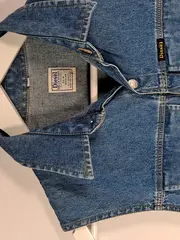 Vorschaubild 6 von Jeans Weste Damen Gr. 36/S Blau Denim Vintage Ärmellos