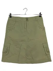 Vorschaubild 1 von Damen Cargo Minirock Gr. 36/S Oliv Nieten Baumwolle