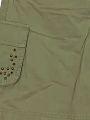 Vorschaubild 5 von Damen Cargo Minirock Gr. 36/S Oliv Nieten Baumwolle