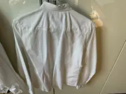 Vorschaubild 7 von Hemdbluse Damen Gr. 38/M Weiß Baumwolle Klassisch