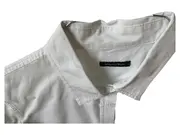 Vorschaubild 2 von Hemdbluse Damen Gr. 38/M Weiß Baumwolle Klassisch