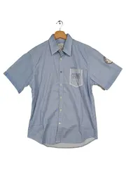 Vorschaubild 1 von Business Hemd Herren S/46 Kurzarm Gestreift Blau Baumwolle