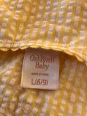 Vorschaubild 2 von Baby Mädchen Twin Set Kleid Hose Gr. 68 Gelb Kariert