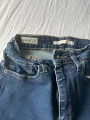 Vorschaubild 4 von High Rise Skinny Damen Jeans Grau W26 L28 Baumwolle