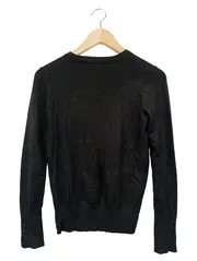 Vorschaubild 2 von Pullover Damen Gr. 36/S Schwarz Basic Langarm Zierknöpfe
