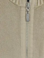 Vorschaubild 2 von Strickjacke Damen L Beige Baumwolle Casual Reißverschluss