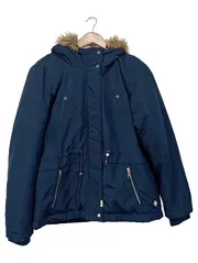 Vorschaubild 1 von Damen Winterjacke Gr. 38/M Blau Casual Outdoor mit Kapuze