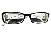 Vorschaubild 1 von Damen Brille Brillengestell Schwarz Blumenmuster Kunststoff