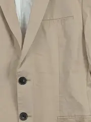 Vorschaubild 3 von Sakko Herren Business Beige Gr. 48 Baumwolle