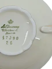 Vorschaubild 4 von Kaffeetasse Porzellan Blumenmuster Goldrand Bavaria 17J90