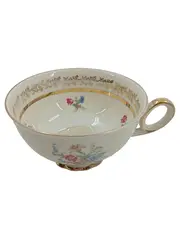 Vorschaubild 1 von Kaffeetasse Porzellan Blumenmuster Goldrand Bavaria 17J90
