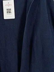 Vorschaubild 3 von Damen Strickjacke Kapuze Blau Organic Cotton Gr. XL