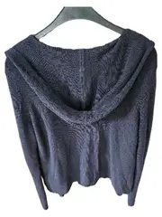 Vorschaubild 2 von Damen Strickjacke Kapuze Blau Organic Cotton Gr. XL