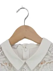 Vorschaubild 3 von Damen Spitzenbluse Langarm Weiß Gr. 38/M Elegant