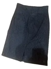 Vorschaubild 3 von BENETTON Damen Bleistiftrock Gr. 40 Grau Wolle Business Midirock