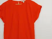 Vorschaubild 2 von Damen Bluse Gr. 38 Orange Casual Viskose Kurzarm