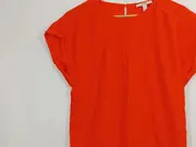 Vorschaubild 3 von Damen Bluse Gr. 38 Orange Casual Viskose Kurzarm