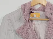 Vorschaubild 3 von Damen Steppjacke Gr. 40/L Modisch Mehrfarbig Fellbesatz