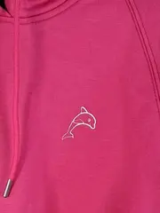 Vorschaubild 2 von Kapuzenpullover Damen Hoodie Cropped Pink Gr. M Baumwolle Stickerei