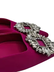 Vorschaubild 3 von Damen Slingback Pumps Pink Strass Schnalle Gr. 38 Kitten Heel Elegant