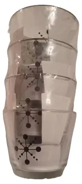 Vorschaubild 1 von Teelichthalter Glas Set Modern Transparent Grafisch 4 Stück