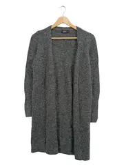 Vorschaubild 1 von Damen Strickjacke Lang Cardigan Grau Meliert Gr. XS