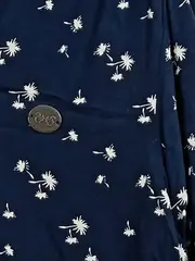 Vorschaubild 5 von Damen Bluse Gr. 38/M Blau Blumenmuster Casual Viskose 3/4-Arm