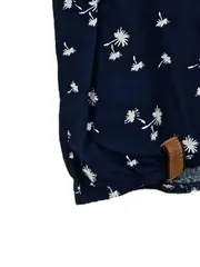 Vorschaubild 6 von Damen Bluse Gr. 38/M Blau Blumenmuster Casual Viskose 3/4-Arm