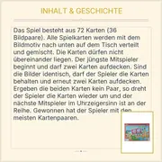 Vorschaubild 3 von Großes Familien-Memo Gedächtnisspiel 72 Karten Tiere Kinder ab 4 Jahre