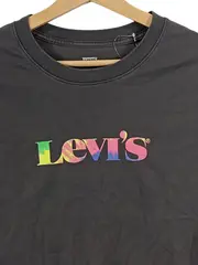 Vorschaubild 2 von Damen T-Shirt Logo Regenbogen Print Grau Gr. XS 34