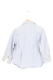 Vorschaubild 2 von Kinder Freizeithemd Langarm Blau Gestreift Gr. 92 Baumwolle