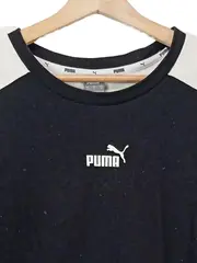 Vorschaubild 3 von Damen T-Shirt Schwarz Gr. 38, M Sportlich Kurzarm Logo-Print