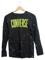 Vorschaubild 1 von Kinder Langarmshirt Schwarz 158 Streetwear Logo-Print Baumwolle