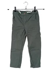 Vorschaubild 2 von Kinder Stoffhose Chino Oliv Grün Gr. 110 Jungen