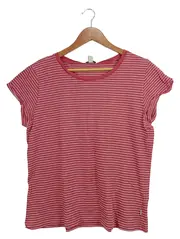 Vorschaubild 1 von EDC Damen T-Shirt gestreift Rot Gr. 40/L Casual Baumwolle