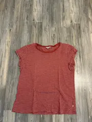 Vorschaubild 2 von EDC Damen T-Shirt gestreift Rot Gr. 40/L Casual Baumwolle