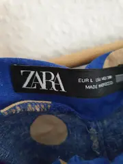 Vorschaubild 4 von Stoffhose Damen Hose Gr. L W31 Blau Gepunktet Polka Dot Freizeit Modisch