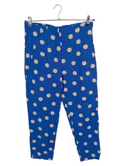 Vorschaubild 1 von Stoffhose Damen Hose Gr. L W31 Blau Gepunktet Polka Dot Freizeit Modisch