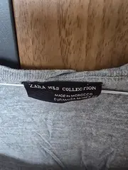 Vorschaubild 3 von Damen T-Shirt Grau Tête à Tête Print Gr. M Casual V-Ausschnitt