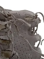 Vorschaubild 3 von Stiefeletten Damen Gr. 39 Grau Leder Lochmuster Schnürung
