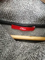 Vorschaubild 4 von Damen Pullover Rollkragen Fischgrätenmuster Grau Gr. 38/M