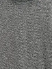 Vorschaubild 2 von Damen Pullover Rollkragen Fischgrätenmuster Grau Gr. 38/M