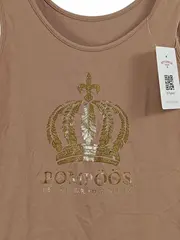 Vorschaubild 2 von Harald Glööckler Damen Top Beige Gr. 38 M Krone Glitzer