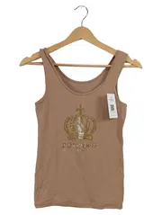 Vorschaubild 1 von Harald Glööckler Damen Top Beige Gr. 38 M Krone Glitzer