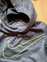 Vorschaubild 3 von Kinder Hoodie Therma-Fit Kapuzenpullover Gr. 96/104 Grau Neon