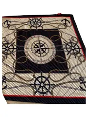 Vorschaubild 1 von Damen Tuch Schal Mehrfarbig Maritim Kompass Polyester 68x68 cm