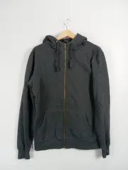 Vorschaubild 2 von Herren Kapuzenpullover Grau Gr. 50/L mit Reißverschluss Casual