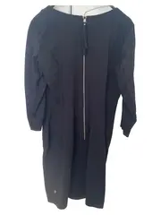 Vorschaubild 2 von Damen Midikleid Gr. 38 Schwarz V-Ausschnitt