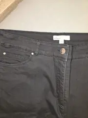 Vorschaubild 2 von Damen Stoffhose Schwarz Gr. XL/42 Baumwolle Stretch